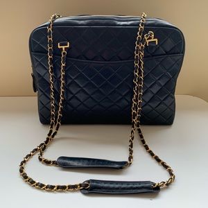 Black quilted Chanel bag